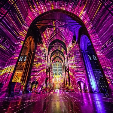 Liverpool Cathedral Christmas Light Show: Noel